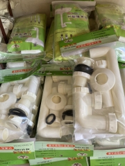 Xi Phông Nhựa Chậu Rửa Mặt, Đuôi Xả Cong, Nhựa PVC