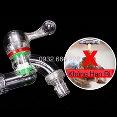 Vòi Nhựa Elite PC, Vòi Trong Suốt, Vòi Mở Nhanh, Đầu Vòi Lắp Dây Máy Giặt, Size 27 (3/4)