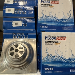 Ga Thoát Sàn Inox 12x12, Lắp Ống 60-76-90, Loại Mới, Chất Liệu Inox 201