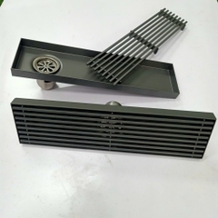 Ga Thoát Sàn Hình Chữ Nhật, Kích Thước Mặt 30cmx8cm, Phi Ống 60/76, Chất Liệu Inox 304