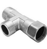 Tê Cầu Inox 21, Tê Chia Nước Bồn Cầu, 2 Đầu RN 1 Đầu RT Rắc Co, Tê Bệt