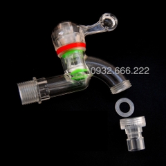 Vòi Nhựa Elite PC, Vòi Trong Suốt, Vòi Mở Nhanh, Đầu Vòi Lắp Dây Máy Giặt, Size 21 (1/2)