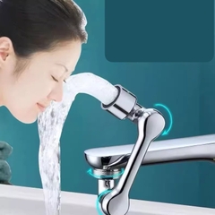 Đầu Nối Vòi Rửa Mặt, Xoay 360 Độ, Nhựa ABS Mạ Crom Bóng