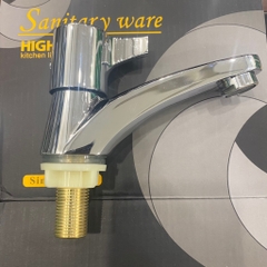 Vòi Chậu Đơn, Vòi Chậu Lạnh Lavabo,  Chất Liệu Đồng Mạ Crom