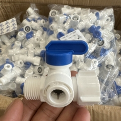 Van Lọc Nhựa 10mm Chia Nước Đầu Nguồn Cấp Nước Cho Máy Lọc Nước, Rắc Co RT 1/2, RN 1/2, Ống 3/8, Van Khóa Cấp Nước Đầu Nguồn