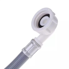Dây Cấp Nước Máy Giặt Ghi, Dài Đủ 1.5m Nhựa PVC, Màu Ghi, Dây Nhựa Mềm, Chịu Áp Lực Nước, Không Bị Phình, Hai Đầu Ren 27 (3/4), Ren Vừa Tất Cả Hãng Máy Giặt, Chuyên Lắp Máy Giặt Lồng Ngang