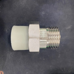 Rắc Co Ren Ngoài 34, Ống PPR 25, Màu Ghi, Chuyên Lắp Trực Tiếp Máy Bơm, Không Cần Lơ Thu 26/20