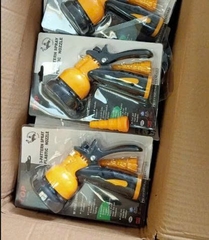 Súng Tưới Chỉnh 8 Tia Vàng, Đuôi Chuột Nhựa Vàng