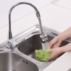 Đầu Nối Dài Cần Mềm Nối Vòi Rửa Bát Đa Năng, Nhựa Mạ Crom, Đóng Vỉ