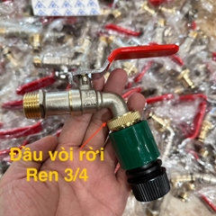 Vòi Nước Đồng 21 VYKO – Tay Gạt, Thân Đồng, Mõm Đồng Loại Dày, Đầu Vòi Lắp Nhanh Cho Dây Máy Giặt Và Khớp Nối Nhanh Cho Dây Mềm Tưới