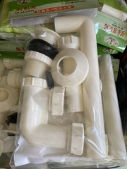 Xi Phông Nhựa Chậu Rửa Mặt, Đuôi Xả Cong, Nhựa PVC