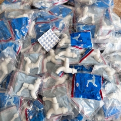 Vòi Nước Nhựa 21 Nhựa Trắng HML, Tay Gạt Đầu Tròn, PPR