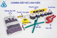 Máy hàn nhiệt to PPR 20-63 Cao Cấp, Công Suất 1500W, Gia Nhiệt Chuẩn: combo đầy đủ linh kiện: kéo nhỏ, thước dài, thước nước, găng tay, tô vít.