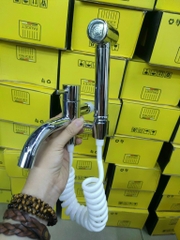 Bộ Xịt Vệ Sinh Kèm Vòi, Chất Liệu Đồng Mạ Crom/Mạ Nano Đen