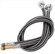 Dây Cấp 50p Đuôi Chuột Inox, Lắp Vòi Chậu Nóng Lạnh 1 Lỗ