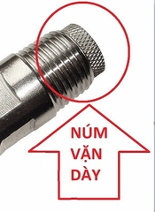 Vòi Heo Inox Size 21 Inox 201, TĐ, Thân Chất Liệu Inox 201, Nắp Vặn Inox Dày, Núm Uống Nước Tự Động Cho Heo 21, TĐ