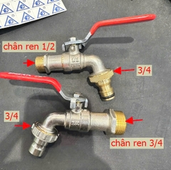 Vòi Nước Đồng 21 VYKO – Tay Gạt, Thân Đồng, Mõm Đồng Loại Dày, Đầu Vòi Lắp Nhanh Cho Dây Máy Giặt Và Khớp Nối Nhanh Cho Dây Mềm Tưới