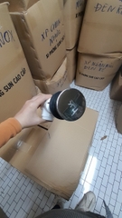 Xi Phông Nhấn, Lắp Chậu Bàn Đá, Chậu Kính, Đầu Inox 304 Bóng, Đuôi Chun PVC Trắng