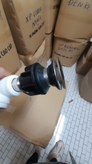 Xi Phông Nhấn, Lắp Chậu Bàn Đá, Chậu Kính, Đầu Inox 304 Bóng, Đuôi Chun PVC Trắng