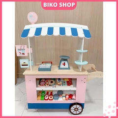 Đồ chơi xe đẩy bán hàng bằng gỗ 102cm