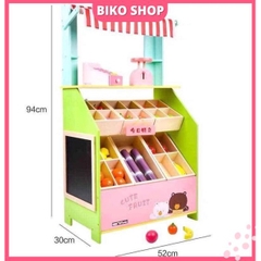 Đồ chơi quầy bán hàng củ quả dính nam châm cao cấp 94 cm-𝐁𝐈𝐊𝐎 𝐒𝐇𝐎𝐏