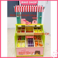 Đồ chơi quầy bán hàng củ quả dính nam châm cao cấp 94 cm-𝐁𝐈𝐊𝐎 𝐒𝐇𝐎𝐏
