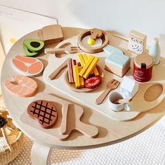 Sét thực phẩm, nồi chảo, bữa sáng, bánh Nunukids bằng gỗ cho bé - 𝐁𝐈𝐊𝐎 𝐒𝐇𝐎𝐏