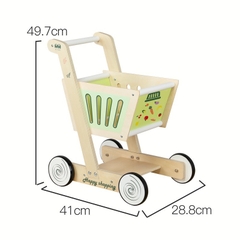 Đồ chơi xe đẩy siêu thị cho bé bằng gỗ cao cấp nhiều mẫu - 𝐁𝐈𝐊𝐎 𝐒𝐇𝐎𝐏