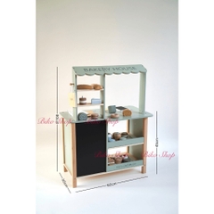 Đồ chơi Quầy bán hàng, quầy bánh xanh xixi bằng gỗ cho bé 𝐁𝐈𝐊𝐎 𝐒𝐇𝐎𝐏