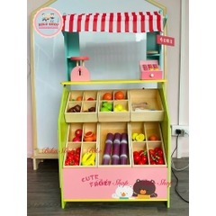 Đồ chơi quầy bán hàng củ quả dính nam châm cao cấp 94 cm-𝐁𝐈𝐊𝐎 𝐒𝐇𝐎𝐏