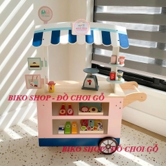 Đồ chơi xe đẩy bán hàng bằng gỗ 102cm