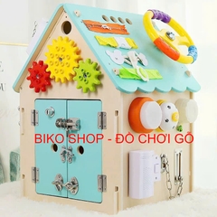 Bảng bận rộn, nhà bận rộn, busyboard hình ngôi nhà có vô lăng 45.5cm 𝐁𝐈𝐊𝐎𝐒𝐇𝐎𝐏