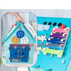 Đồ chơi Ngôi Nhà Bận Rộn Mái Xanh cao 45.5cm -BusyHouse-Bikoshop