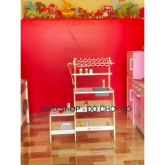 Đồ chơi kệ để dụng cụ y tế 77cm bằng gỗ cho bé