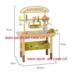 Đồ chơi tư duy bàn dụng cụ kỹ thuật gỗ 97cm