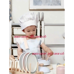 Đồ chơi dụng cụ bát đĩa UMU bằng gỗ cho bé - 𝐁𝐈𝐊𝐎 𝐒𝐇𝐎𝐏