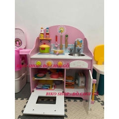 Đồ chơi  bếp lắp ghép hồng bằng gỗ 63cm - 𝐁𝐈𝐊𝐎 𝐒𝐇𝐎𝐏