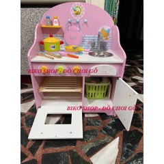 Đồ chơi  bếp lắp ghép hồng bằng gỗ 63cm - 𝐁𝐈𝐊𝐎 𝐒𝐇𝐎𝐏