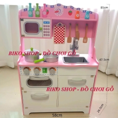 Đồ chơi nhà bếp bằng gỗ mà trắng hồng 85cm- Đồ chơi gỗ cho bé - 𝐁𝐈𝐊𝐎 𝐒𝐇𝐎𝐏