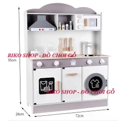 Đồ chơi Bếp bằng gỗ có hút mùi cao 95cm cho bé
