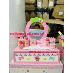 Bàn trang điểm bệt MG  dâu tây hồng mẫu mới - 𝐁𝐈𝐊𝐎 𝐒𝐇𝐎𝐏