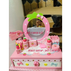 Bàn trang điểm bệt MG  dâu tây hồng mẫu mới - 𝐁𝐈𝐊𝐎 𝐒𝐇𝐎𝐏