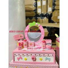 Bàn trang điểm bệt MG  dâu tây hồng mẫu mới - 𝐁𝐈𝐊𝐎 𝐒𝐇𝐎𝐏