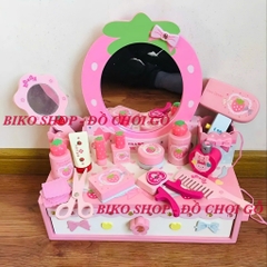 Bàn trang điểm bệt MG  dâu tây hồng mẫu mới - 𝐁𝐈𝐊𝐎 𝐒𝐇𝐎𝐏
