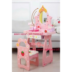 Đồ chơi bàn trang điểm dâu tây bằng gỗ 98cm (cỡ lớn) - 𝐁𝐈𝐊𝐎 𝐒𝐇𝐎𝐏