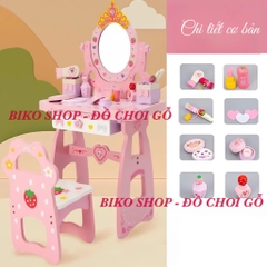 Đồ chơi bàn trang điểm dâu tây bằng gỗ 98cm (cỡ lớn) - 𝐁𝐈𝐊𝐎 𝐒𝐇𝐎𝐏