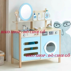 Đồ chơi bồn rửa kèm máy giặt, sấy quần áo bằng gỗ cho bé - 𝐁𝐈𝐊𝐎 𝐒𝐇𝐎𝐏