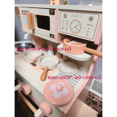 Đồ chơi bếp 2 tầng có máy cà phê màu hồng 54cm - 𝐁𝐈𝐊𝐎 𝐒𝐇𝐎𝐏