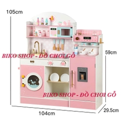 Đồ chơi bếp màu hồng có máy cà phê cao 105cm - 𝐁𝐈𝐊𝐎 𝐒𝐇𝐎𝐏