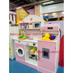 Đồ chơi bếp màu hồng có máy cà phê cao 105cm - 𝐁𝐈𝐊𝐎 𝐒𝐇𝐎𝐏